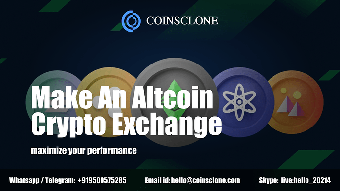 Make an altcoin crypto exchange